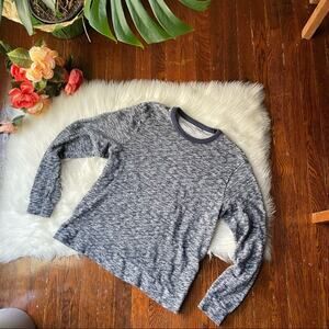 Old Navy Crew Neck Sweater Blue Heathered With White Size Large